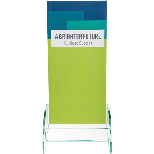 EURO-STYLE DOCUHOLDER, LEAFLET SIZE, 4.5W X 4.5D X 7.88H, GREEN TINTED