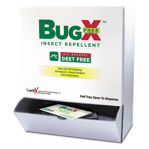 Insect Repellent Towelettes Box, Deet Free, 50/box