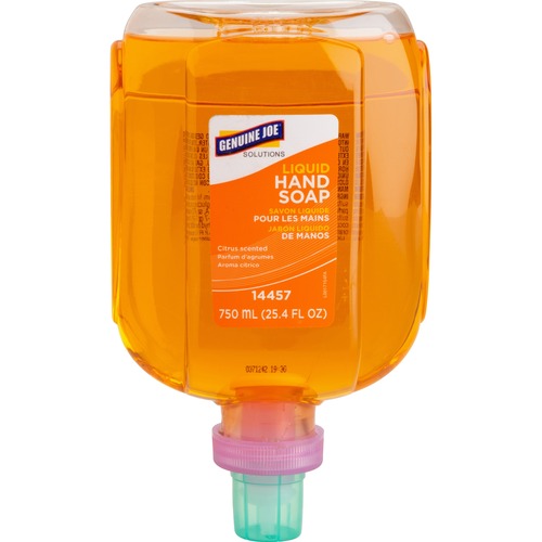 Genuine Joe  Handwash, Liquid, Citrus, f/OmniPod Dispenser, 750ml, Orange