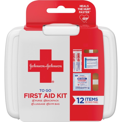 Mini First Aid To Go Kit, 12-Pieces, Plastic Case