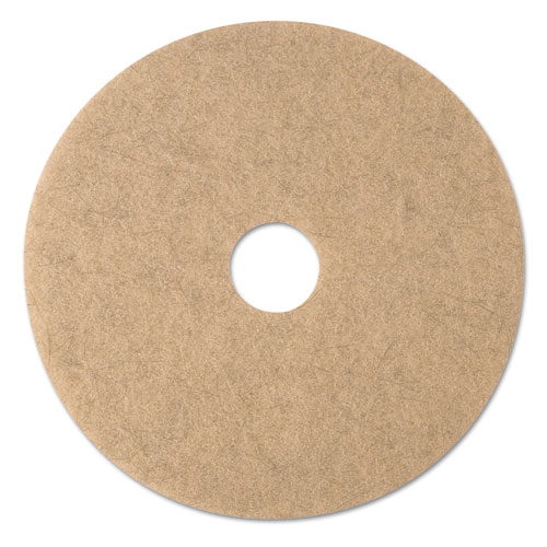 Ultra High-Speed Natural Blend Floor Burnishing Pads 3500, 19" Dia., Tan, 5/ct