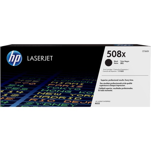 Hewlett-Packard  Toner Cartridge, HP 508X, 12,500 Page Yield, BK