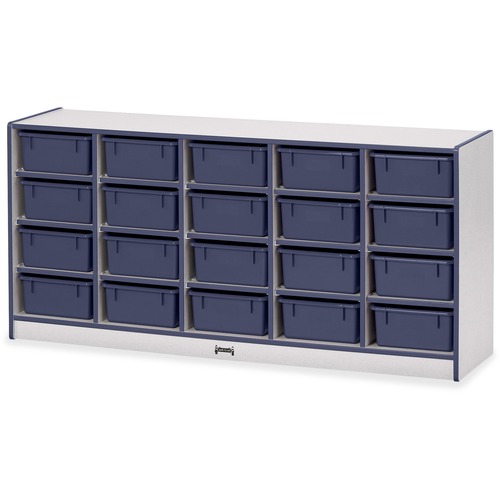 Jonti-Craft, Inc.  Mobile 20 Tub Storage,w/o Bins,29.5"x24.5"x15",Navy