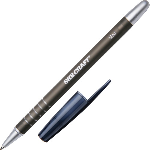 PEN,BP,STICK,RUBBER,BK,12CT