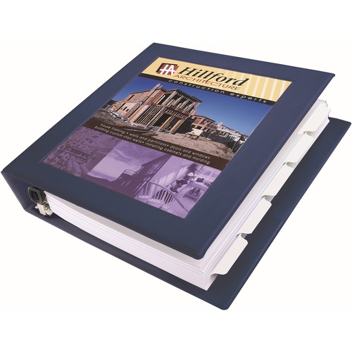 FRAMED VIEW HEAVY-DUTY BINDERS, 3 RINGS, 1.5" CAPACITY, 11 X 8.5, NAVY BLUE