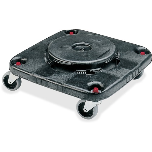 Rubbermaid Commercial Products  Brute Square Dolly, f/28/40/50 Gal, 17-1/4"x6-1/4", Black