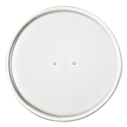 Paper Lids For 16oz Food Containers, White, Vented, 3.9"dia, 25/bag, 20 Bg/ctn