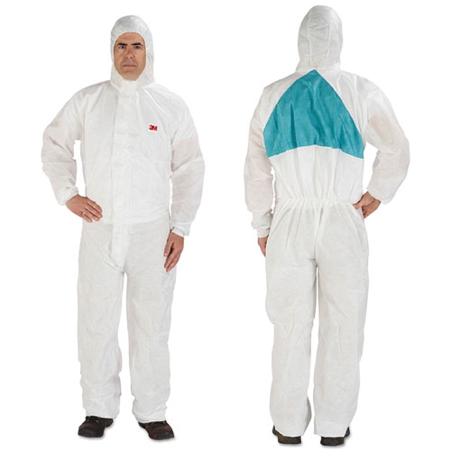 DISPOSABLE PROTECTIVE COVERALLS, WHITE, X-LARGE, 25/CARTON