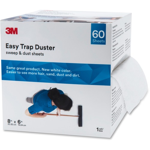 EASY TRAP DUSTER, 5" X 30 FT, WHITE, 1 60 SHEET ROLL/BOX, 8 BOXES/CARTON