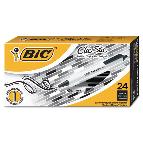 PEN,CLIC,STIC,RET,24PK,BK