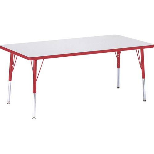 Jonti-Craft, Inc.  Kydz Activity Table, 30"x60"x15"-24", Red