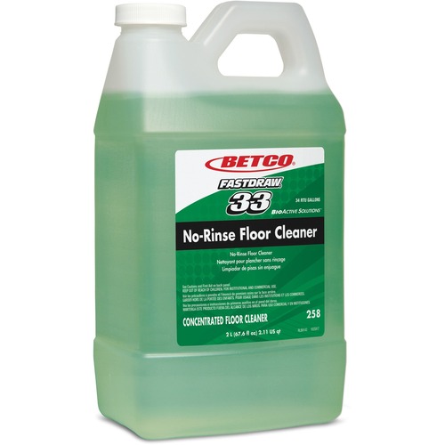 Betco Corporation  Floor Cleaner, No-Rinse, 1/2 Gal, 4/CT, Green