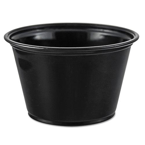 CONEX COMPLEMENTS POLYPROPYLENE PORTION/MEDICINE CUPS, 4 OZ, BLACK, 125/BAG, 20 BAGS/CARTON