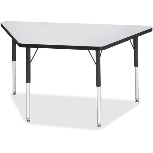 Jonti-Craft, Inc.  Activity Table, Trapezoid, 24"-31"x24"x48", Black