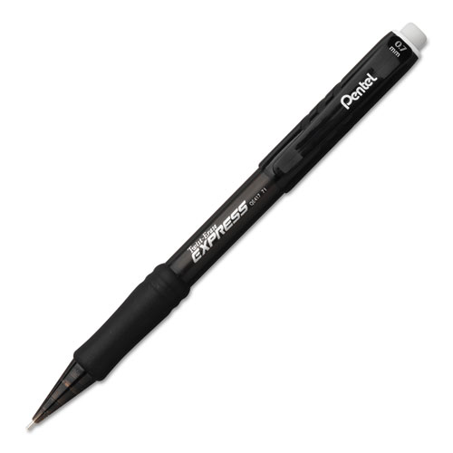 TWIST-ERASE EXPRESS MECHANICAL PENCIL, 0.7 MM, HB (#2.5), BLACK LEAD, BLACK BARREL, DOZEN