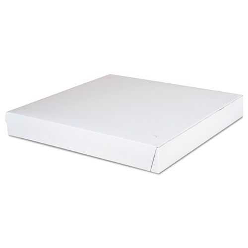 PAPERBOARD PIZZA BOXES,14 X 14 X 1.88, WHITE, 100/CARTON