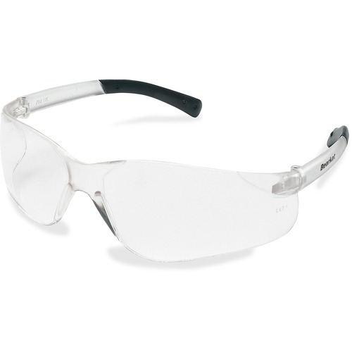 MCR Safety  Safety Glasses, Nonslip Temple Grip, Clear