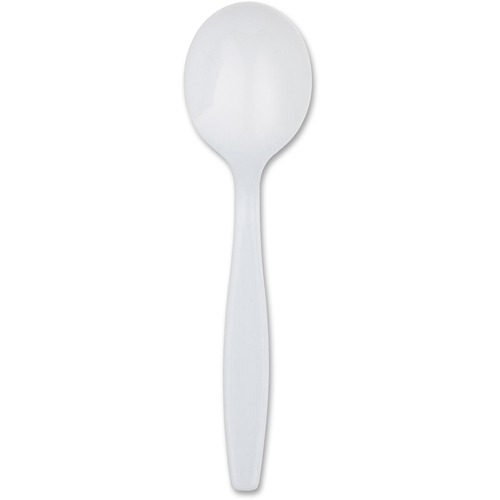 PLASTIC CUTLERY, HEAVYWEIGHT SOUP SPOONS, WHITE, 1,000/CARTON