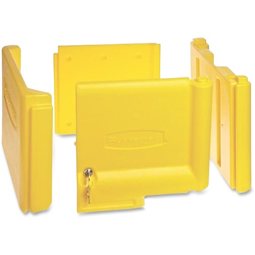 Rubbermaid Commercial Products  Janitor Cart Cabinet, Locking, 20"x16"x11.2", Yellow