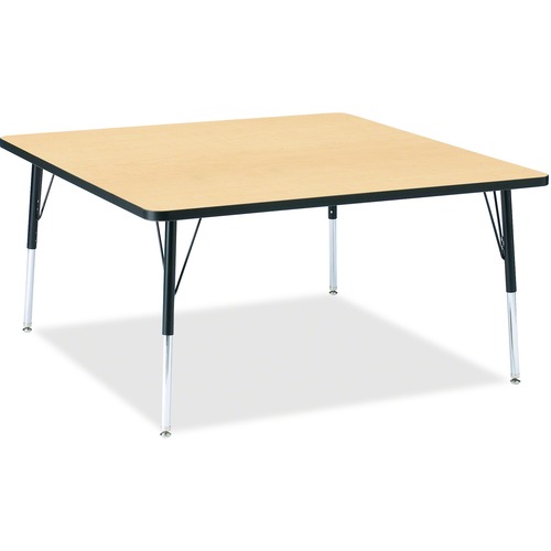 Jonti-Craft, Inc.  Activity Table,Square,24"-31"x48"x48",Maple/Black