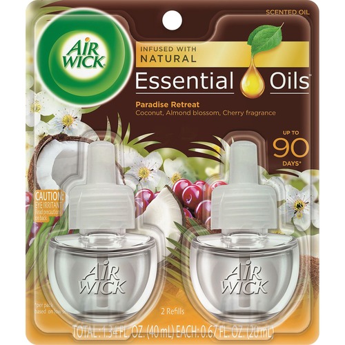 LIFE SCENTS SCENTED OIL REFILLS, PARADISE RETREAT, 0.67 OZ, 2/PACK, 6 PACKS/CARTON