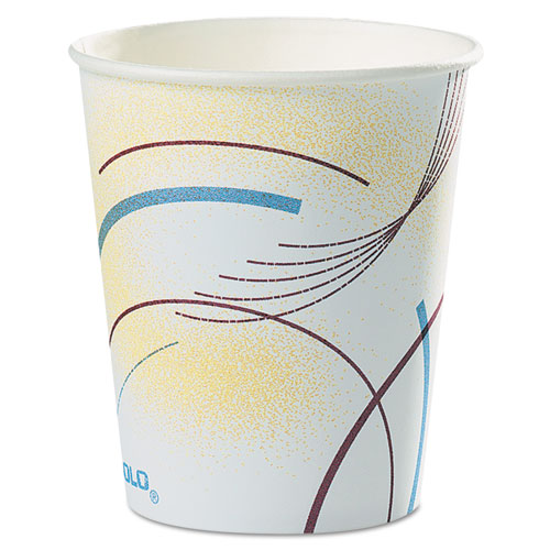 Paper Water Cups, 5 oz., Cold, Meridian Design, Multicolored, 100/Sleeve, 25 Sleeves/Carton