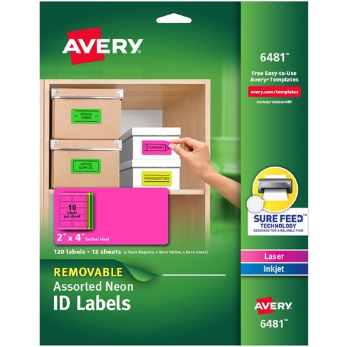 LABEL,NEON,REMVABLE,2X4,AST