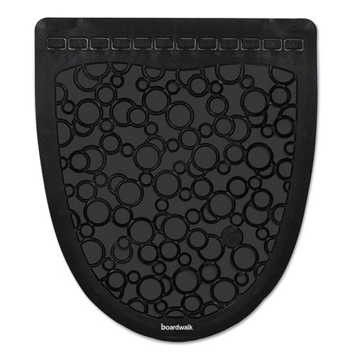 URINAL MAT 2.0, RUBBER, 17.5 X 20, BLACK/BLACK, 6/CARTON