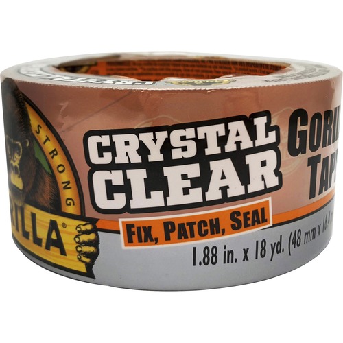 The Gorilla Glue Company  Duct Tape, Crystal-Clear, 1-9/10"Wx54'L, Clear