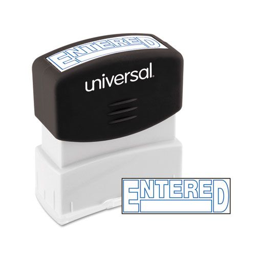 Message Stamp, Entered, Pre-Inked One-Color, Blue