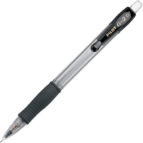 G2 MECHANICAL PENCIL, 0.7 MM, HB (#2.5), BLACK LEAD, CLEAR/BLACK ACCENTS BARREL, DOZEN