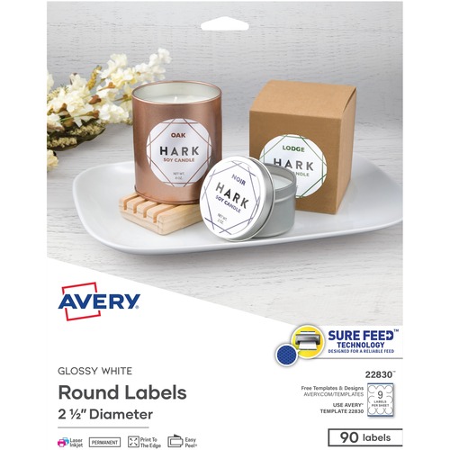 LABEL,ROUND,2.5",GLOSSY WHT