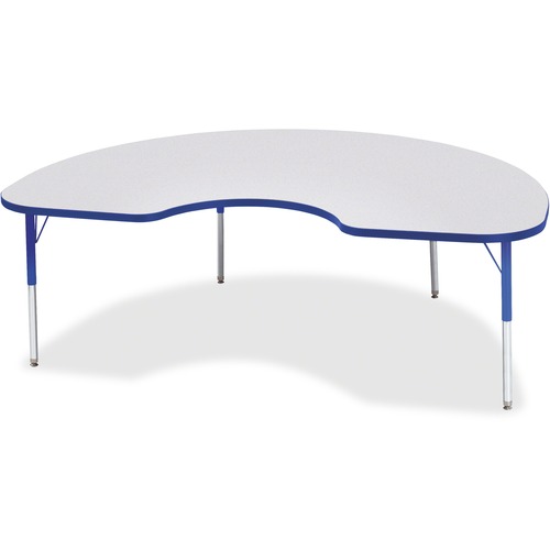 Jonti-Craft, Inc.  Activity Table, Kidney, 15"-24"x48"x72", Blue