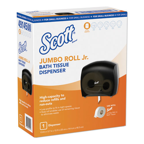 JRT JR. ESCORT JUMBO ROLL BATH TISSUE DISPENSER, 16" X 5.75" X 13.88", BLACK