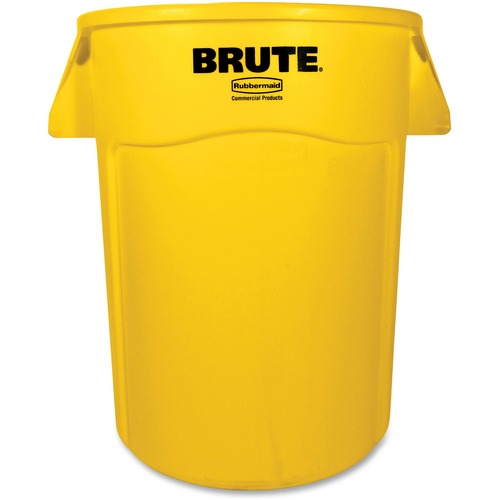 Rubbermaid Commercial Products  Waste Container, Brute, w/Handles, 44 Gallon, Yellow
