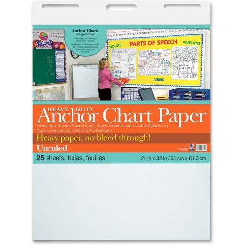 Pacon  Anchor Chart Paper, Unruled, 24"x32", 25Shts, 4/CT, WE