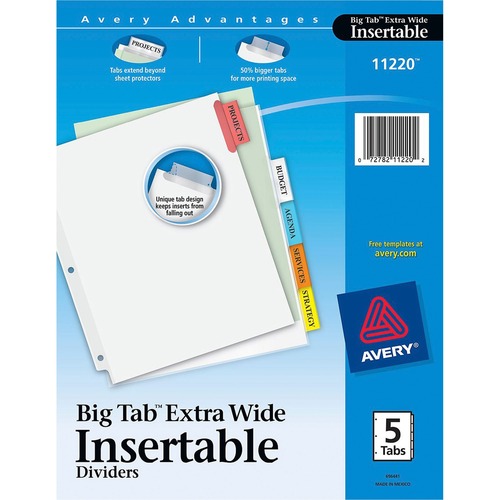 DIVIDERS,INSERT,5-TAB,MULTI