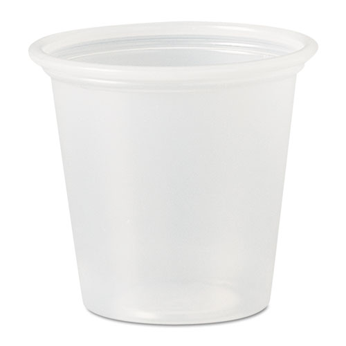 POLYSTYRENE PORTION CUPS, 1.25 OZ, TRANSLUCENT, 2,500/CARTON