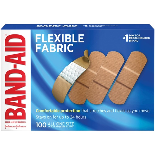Flexible Fabric Adhesive Bandages, 1" X 3", 100/box