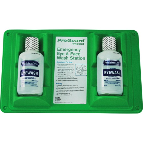 Impact Products  Eye/Face Wash Station,16oz Solution,13"x4"x11",WE/GN
