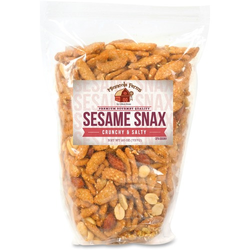 Office Snax  Sesame Snax Crunch/Salty, 26oz., Red/White