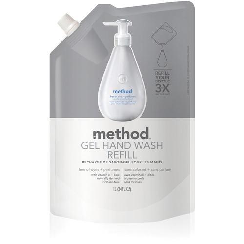 GEL HAND WASH REFILL, FRAGRANCE-FREE, 34 OZ, 6/CARTON