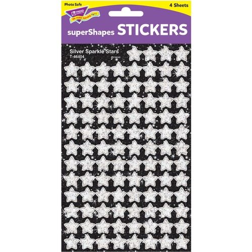 Trend Enterprises  Stickers, Silver Stars, Acid-Free, 400/PK, SR
