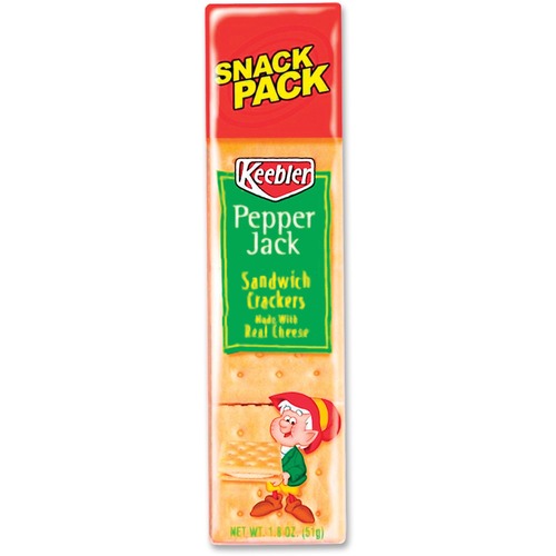 Keebler Co.  Sandwich Crackers Snack Pack, Pepper Jack, 8/PK, 12/BX