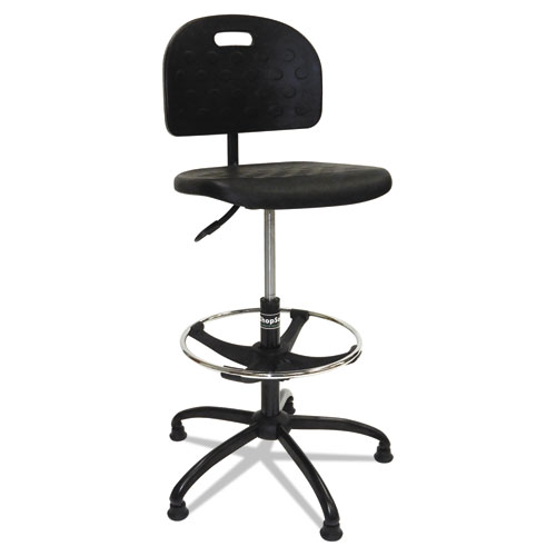 WORKBENCH SHOP CHAIR, 32" SEAT HEIGHT, SUPPORTS UP TO 250 LBS., BLACK SEAT/BLACK BACK, BLACK BASE