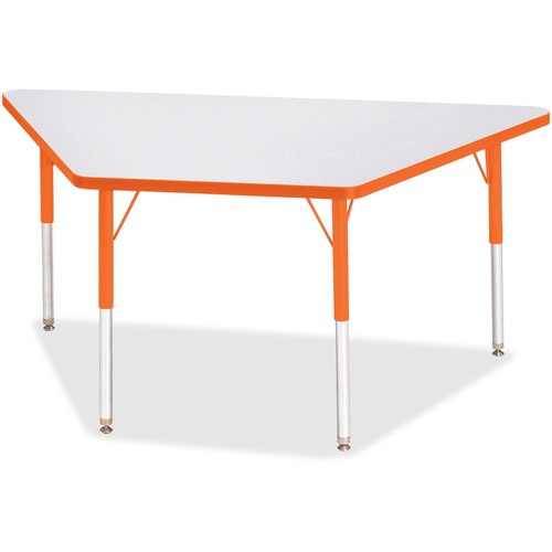 Jonti-Craft, Inc.  Activity Table, Trapezoid, 24"-31"x30"x60, Orange