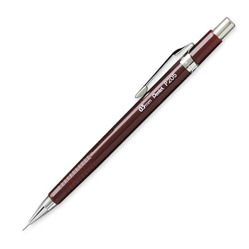 SHARP MECHANICAL PENCIL, 0.5 MM, HB (#2.5), BLACK LEAD, BURGUNDY BARREL