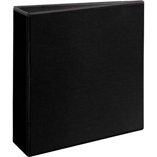 HEAVY-DUTY NON STICK VIEW BINDER WITH DURAHINGE AND SLANT RINGS, 3 RINGS, 3" CAPACITY, 11 X 8.5, BLACK, (5600)