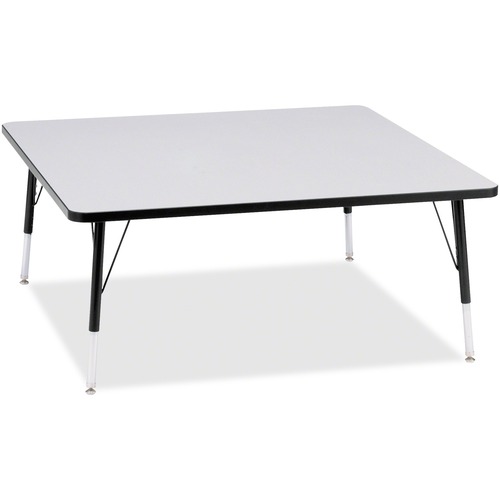 Jonti-Craft, Inc.  Activity Table, Square, 15"-24"x48"x48", Black