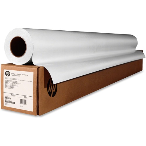 DESIGNJET LARGE FORMAT PAPER FOR INKJET PRINTS, 7 MIL, 24" X 100 FT, GLOSS WHITE